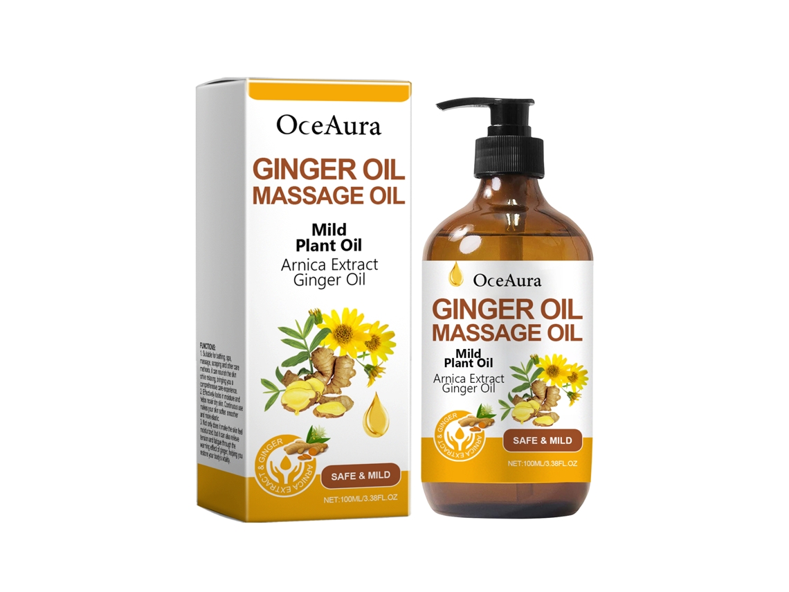 Óleo De Massagem Com Gengibre Calmante Para Relaxamento