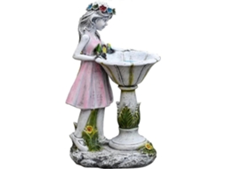 Estátua De Fada De Flor Movida A Energia Solar, Decoração De Jardim Olysi Shop