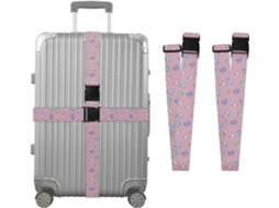 Conjunto De 2 Alças Para Bagagem Com Estampa Coelho Desenhada À Mão, Ideais Para Malas De Viagem, Acessórios Para Cintos