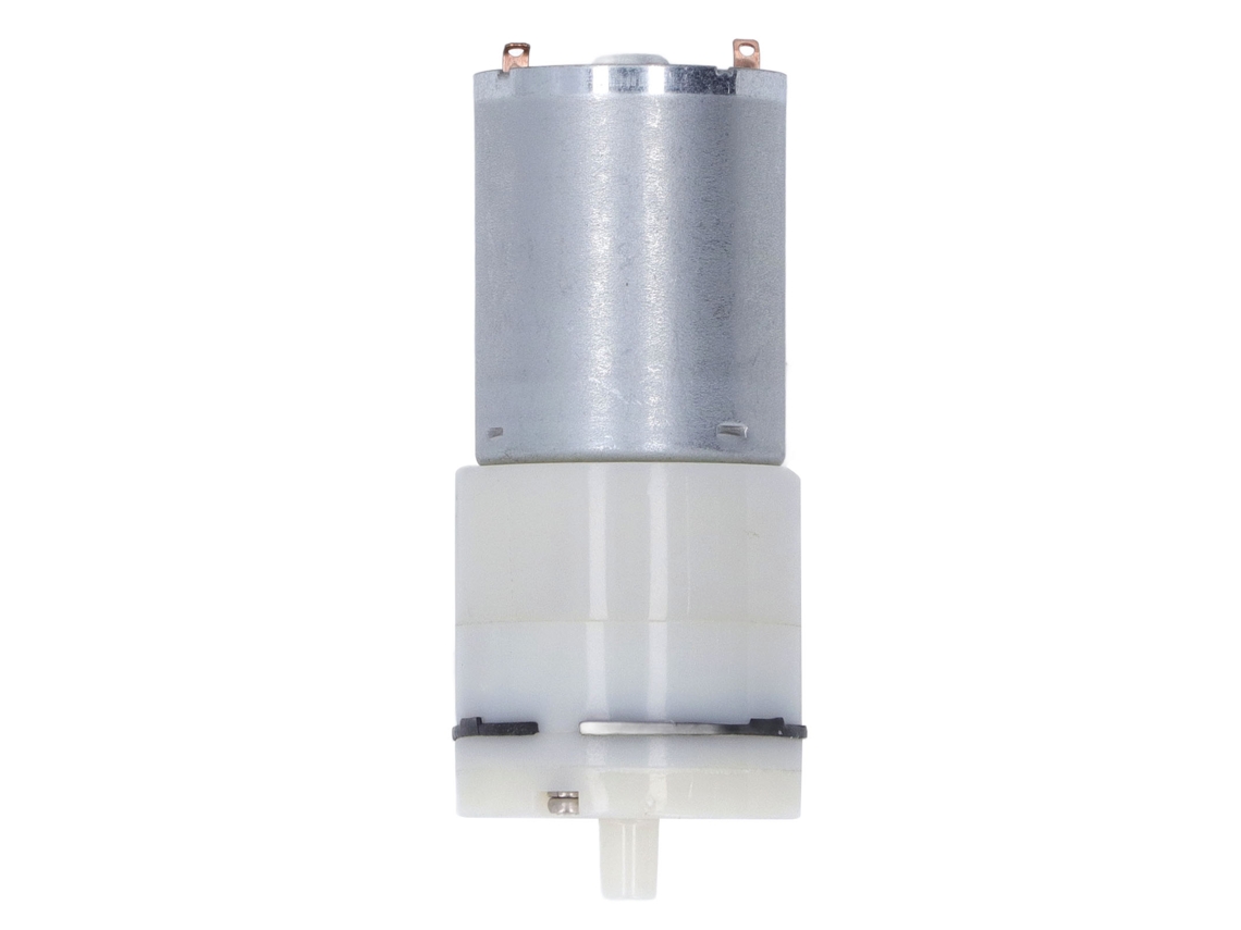 Bomba De Ar Micro Elétrica De Diáfragma Neumática Com Transmissão Mecânica 1 Porta 370 Branca Dc12v