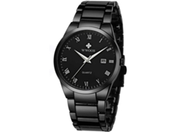 Lurelia Relógio Masculino, Movimento De Quartzo, Analógico, Aço Inoxidável, Resistente À Água, Azul, Dourado