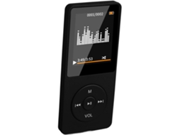 Reprodutor Bluetooth MP4/MP3, reprodutor multimídia estéreo multifuncional, compacto com suporte e entrada para cartão, ideal para estudo.