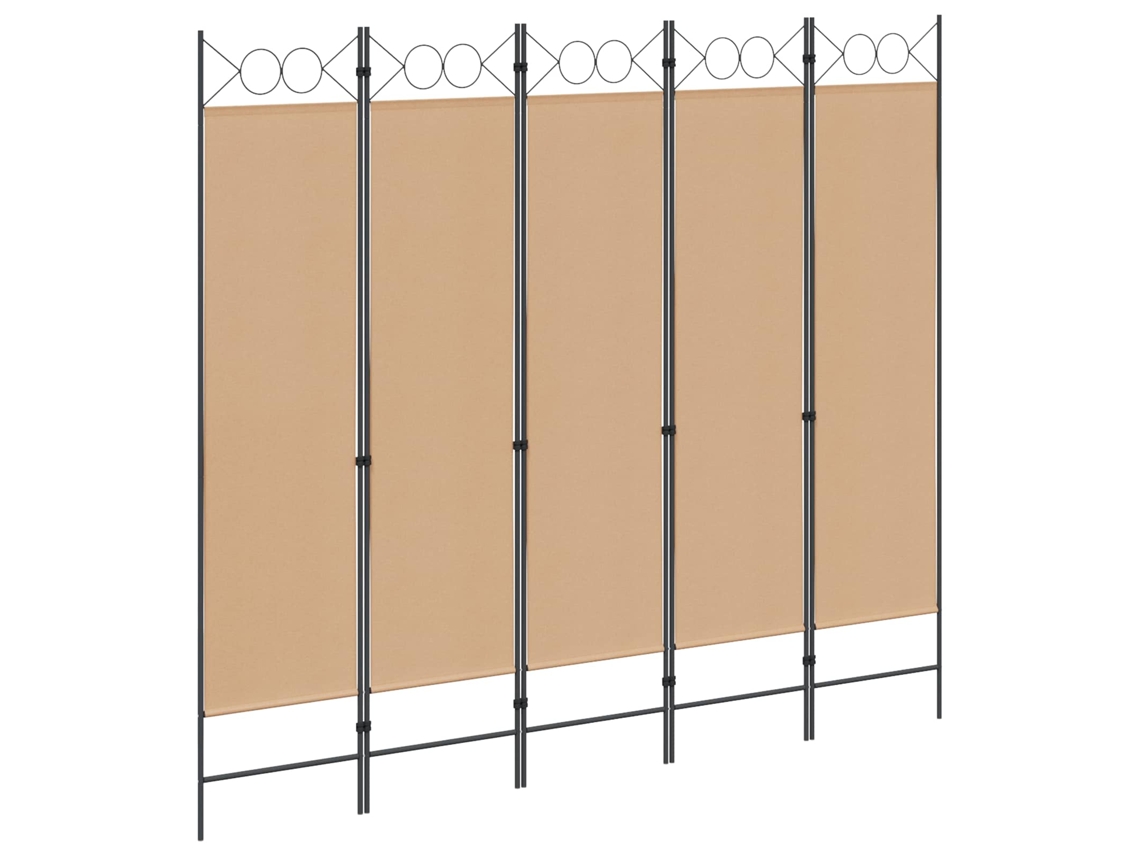 Conjunto 1 Divisor De Ambiente Vidaxl Bege Poliéster (200 X 180 Cm)