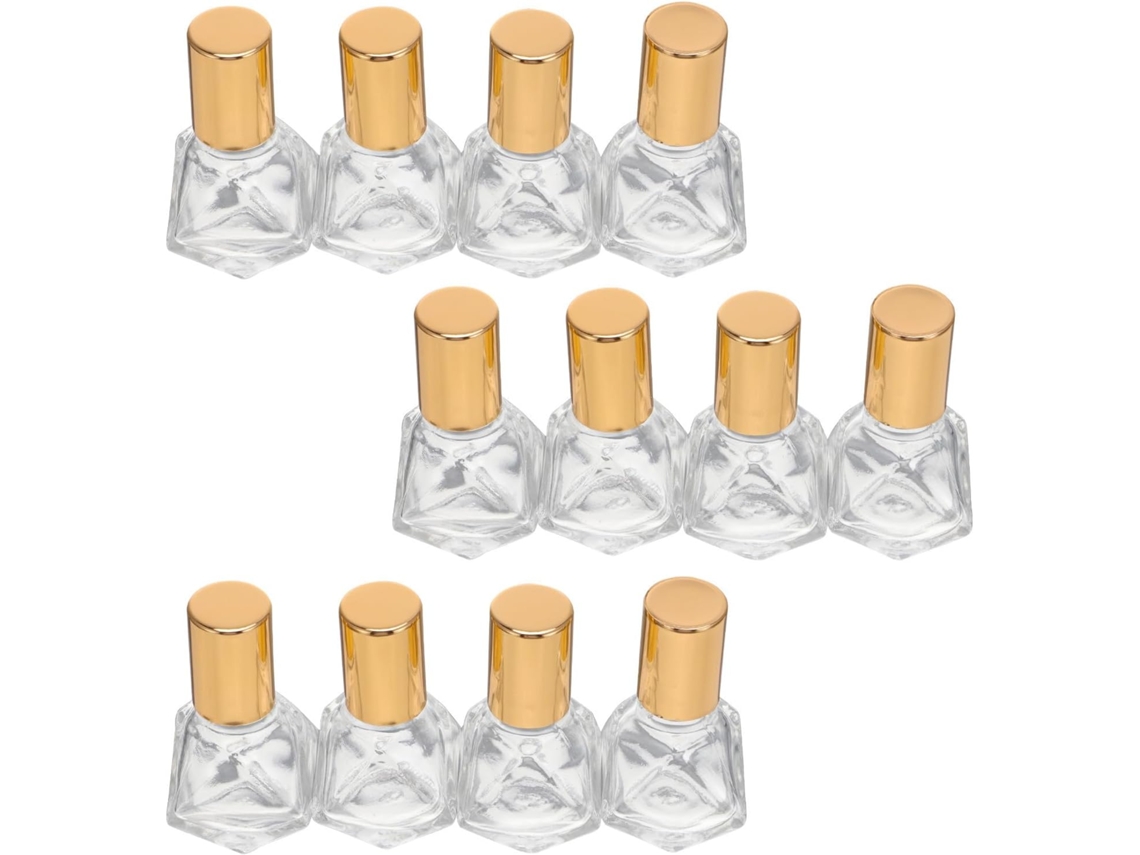 Conjunto De 12 Frascos De Vidro Com Aplicador Roll-on