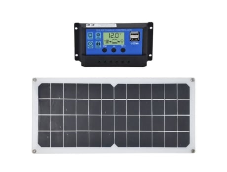EBTOOLS Carregador de painel solar Conjunto de painel solar de 10 W com exaustor de controlador 10A para EBTOOLS