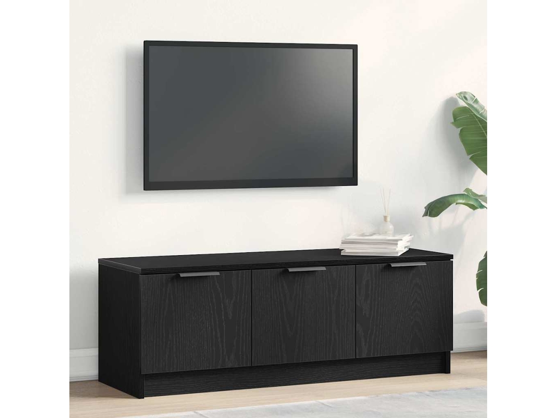 Vidaxl Gabinete Para Tv Carvalho Preto 102 X 35 X 36,5 Cm