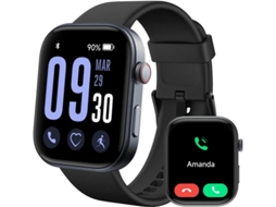 Smartwatch Bestvite com rastreador de condicionamento físico e tela AMOLED de 1,99 polegadas, chamadas de voz com IA, Bluetooth e monitor de frequência cardíaca