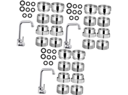 Conjunto De 3 Adaptadores De Água Para Cozinha E Jardim, Instalação Rápida E Material Durável, 8 Peç Gokoco