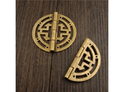 Conjunto De 2 Dobradiças Redondas Latão 45mm, Dobradiças Decorativas Vazadas Para Móveis, Para Caixa De Joias Madeira