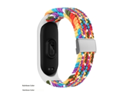 Pulseira Trançada Ajustável em Aço Inoxidável com Fecho para Xiaomi Mi Band 10/9/8 CHABERLU