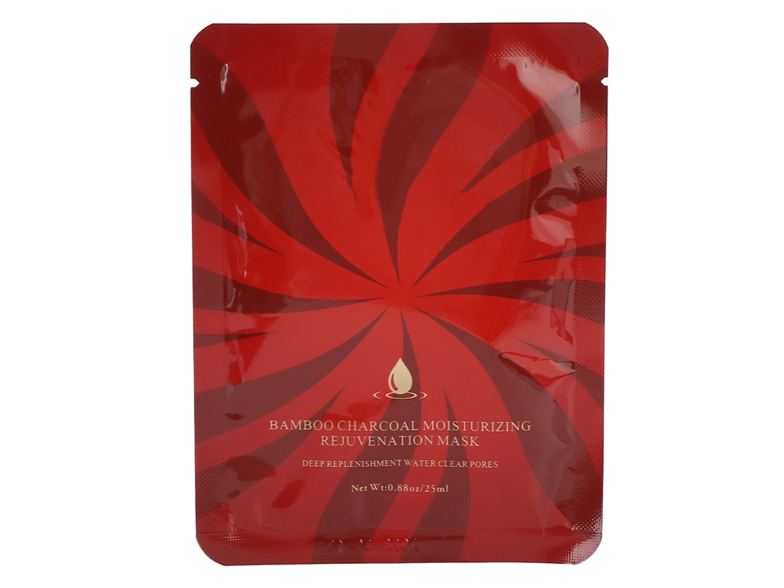 Máscara Facial De Carvão De Bambú Hidratante Ilumina Tom De Pele Nutriente 25ml