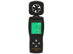 Anemômetro Digital Mini AS816, Medidor de Velocidade do Vento e Temperatura, 0.3 a 30m/s