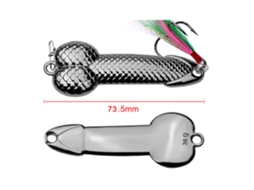 Isca de Pesca com Lure de Metais e Penas 36g Preto