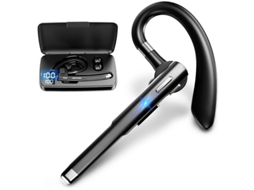 Fone Sem Fio Bluetooth JIAPEI para Celular com Bluetooth 5.2, Estojo Carregamento, Microfone, Para Dirigir, Escritório, Preto