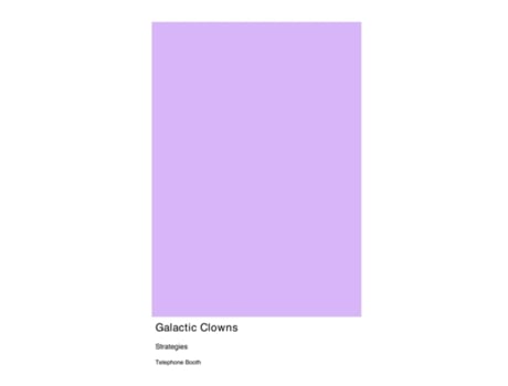 Livro Galactic Clowns Strategies de Telephone Booth (Inglês)