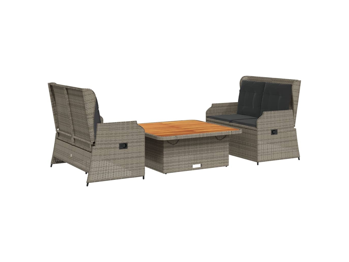 Garden Lounge Set, Garden Lounge Sets Vidaxl Cinzeto Rattan / Vime (110 X 110 X 40/71 Cm)