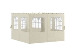 Painéis Laterais SINI TECH STORE para Gazebo 3x3m com Zíper Branco Sujo