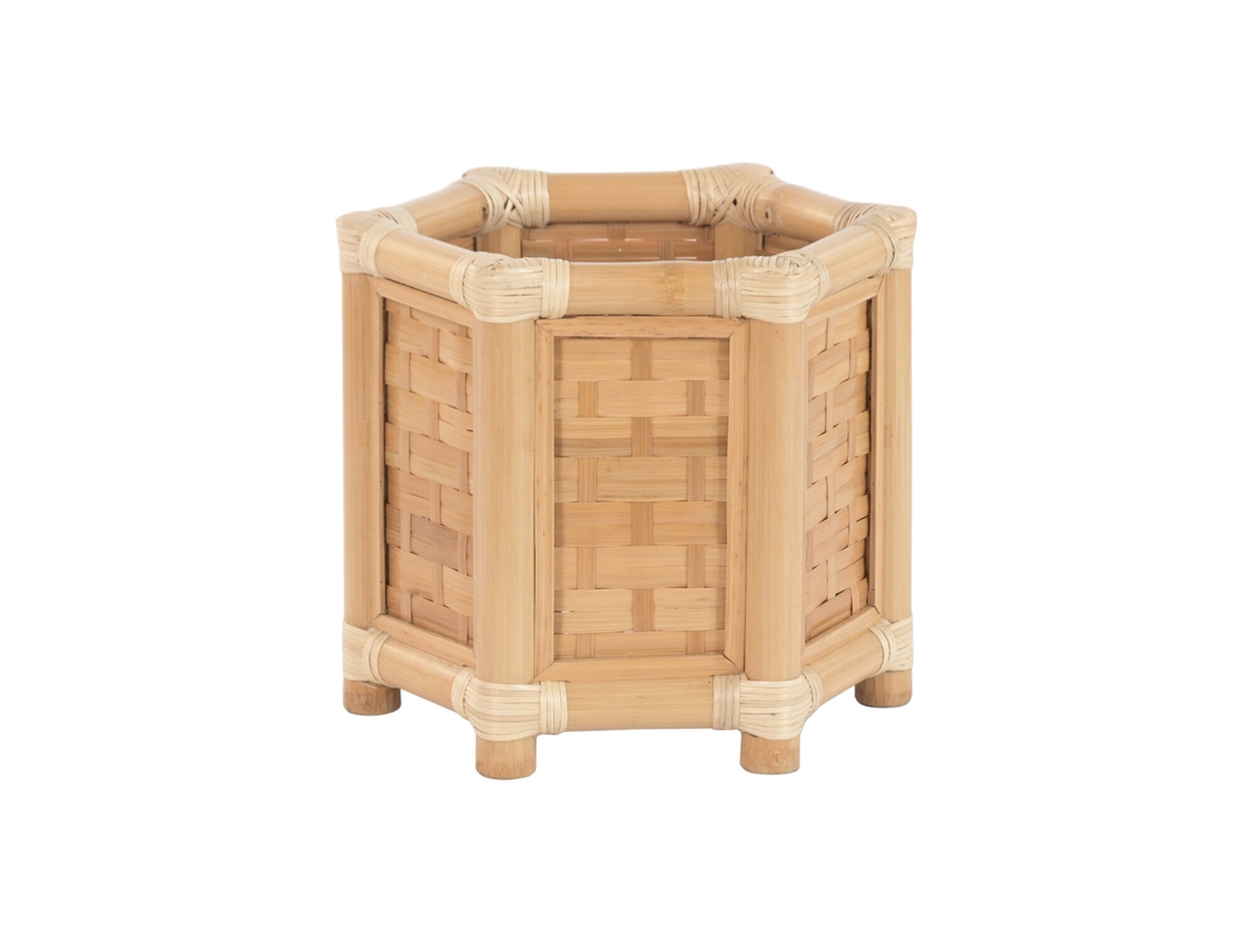 Vaso de Bambu e Rattan Natural, 46x40x40cm ALEXANDRA HOUSE LIVING