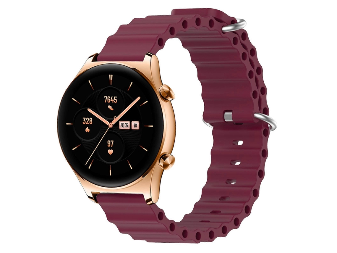 Pulseira De Silicone De Cor Sólida Estilo Oceano Para Relógio For Honor Gs 3 De 22 Mm