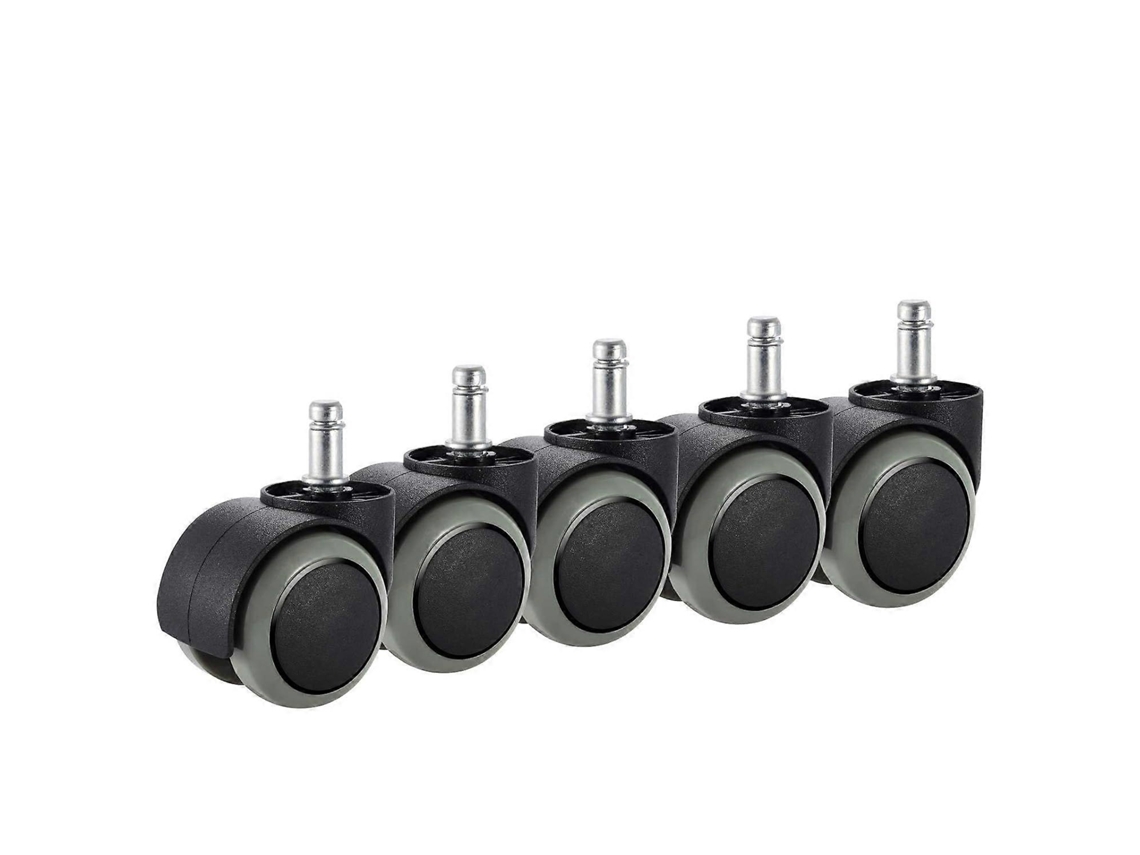 Lurelia Rodízios Para Cadeira De Escritório, Pack De 5, 10 X 22 Mm, 10 Mm, Silencioso, Borracha, Resistente
