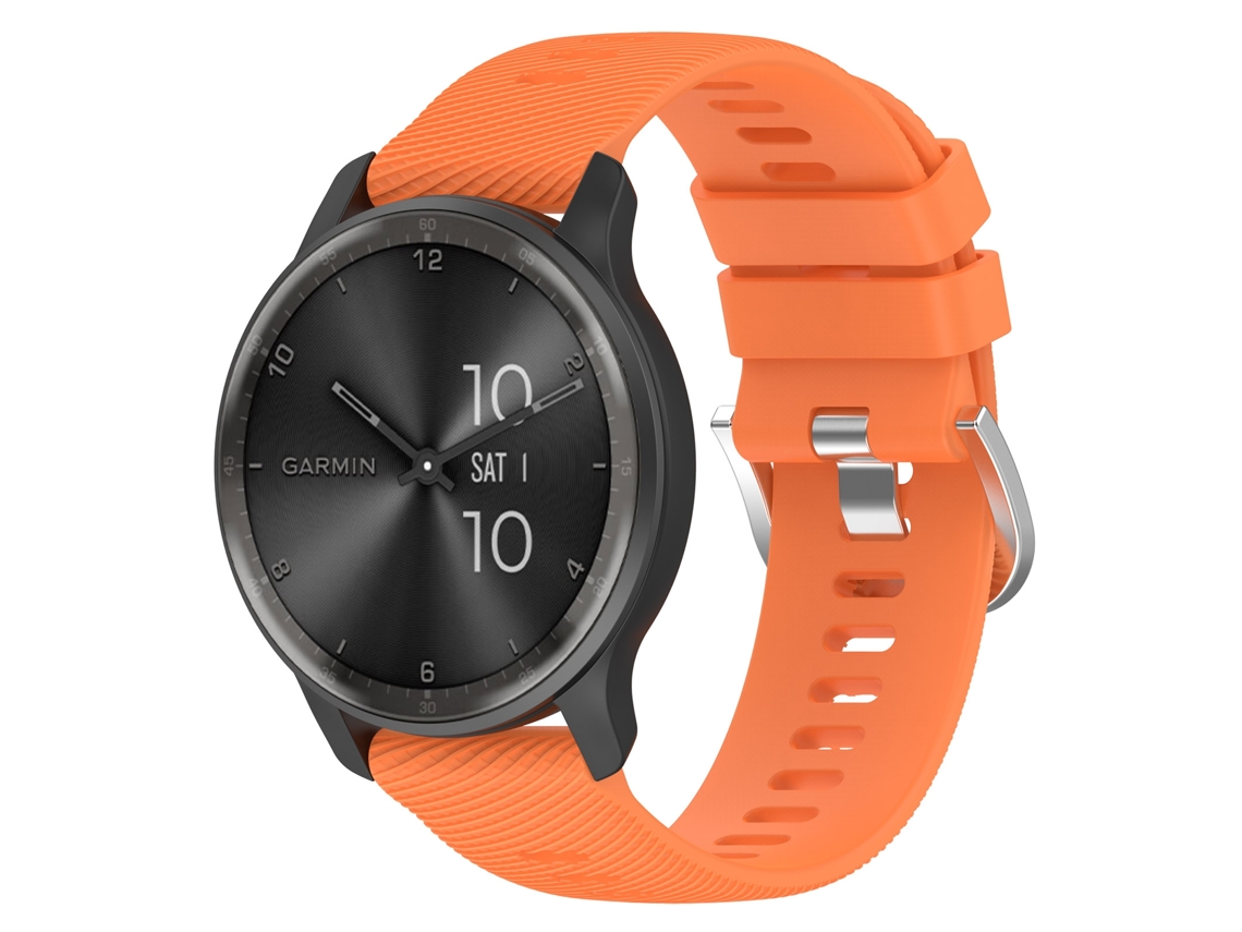 Bracelete de Smartwatch para Garmin Forerunner 645 Music 20mm Cross Texturizado Cor Sólida de Silicone (Laranja)