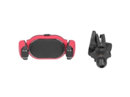 Suporte De Celular Para Carro Mini Com Design De Rolo E Rotação 360° Para Telas De 4 A 6.5 Polegadas Vermelho