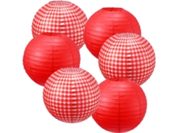 Decorações para Festival de Piquenique com Lanternas de Papel Penduradas Redondas BRILVIBERA