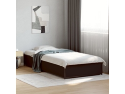 Vidaxl Estrutura De Cama 90x190 Cm Derivados De Madeira E Metal Preto