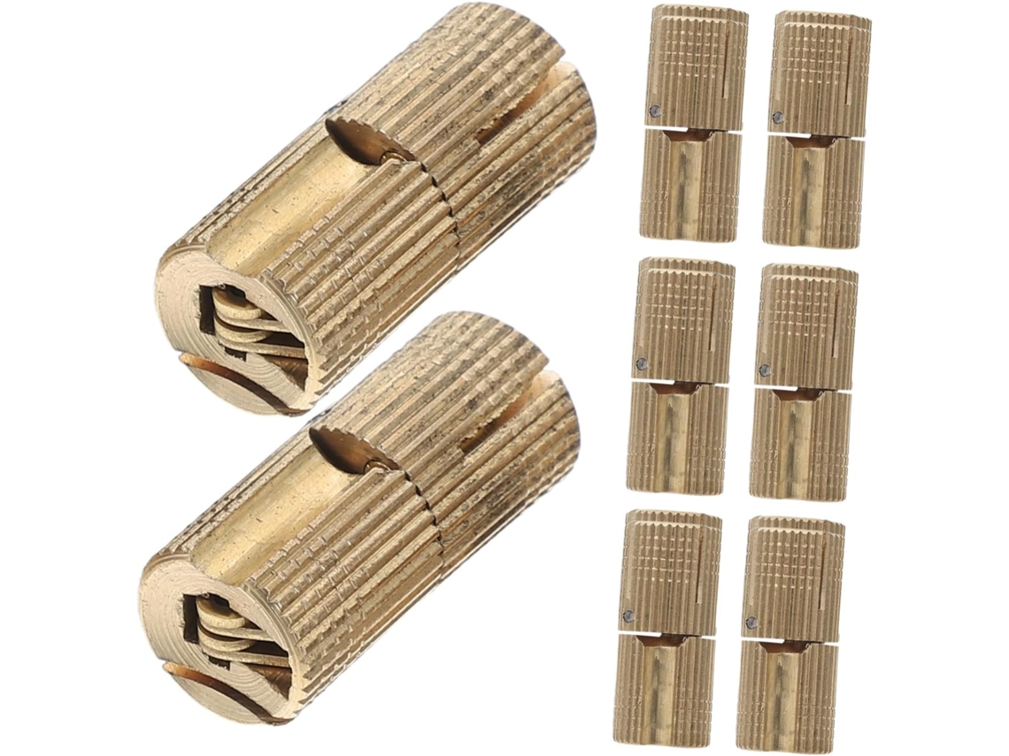 Conjunto De 8 Dobradiças Ocultas Latão Para Portas Armários E Caixas