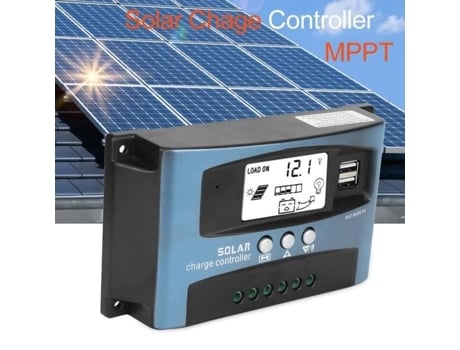 Goodman-carregador de bateria 100A MPPT Controlador regulador de carga do painel solar 12V - 24V Atualização de rastreamento automático ABI03 GOTOTOP