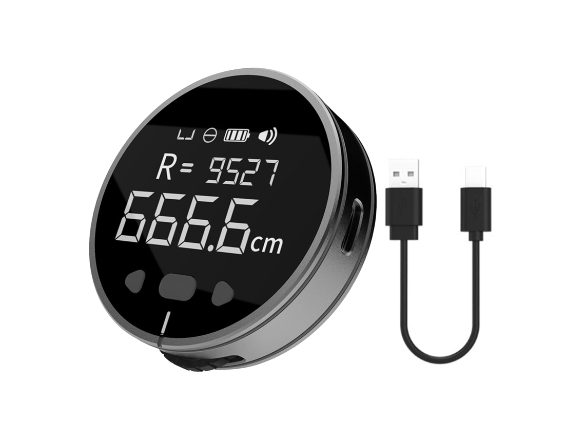 Cinta Métrica Digital Electrónica De 328 Pés Com Tela Lcd, Recarregável, Medidor De Distância Longa Para Superfícies Planas, Curvas E Diâmetros