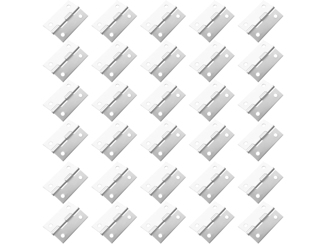 Conjunto De 30 Dobradiças De Aço Inoxidável De 2 Polegadas Para Portas De Armários E Janelas