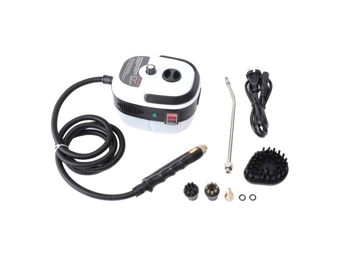 Limpador de vapor portátil 2500w alta pressão com 6 velocidades e 4 cabeças de escova, 220v S/MARCA