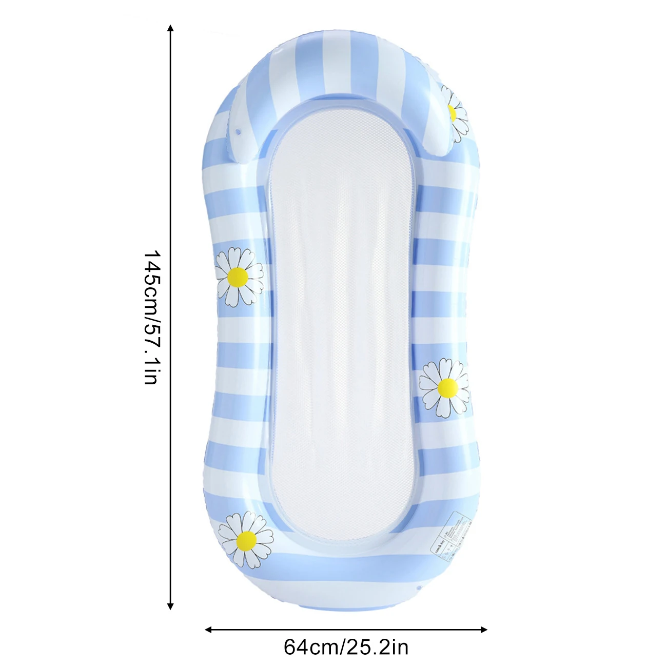 (azul) Tapete Inflável Para Piscina, Espreguiçadeira Flutuante Para Festas Na Piscina
