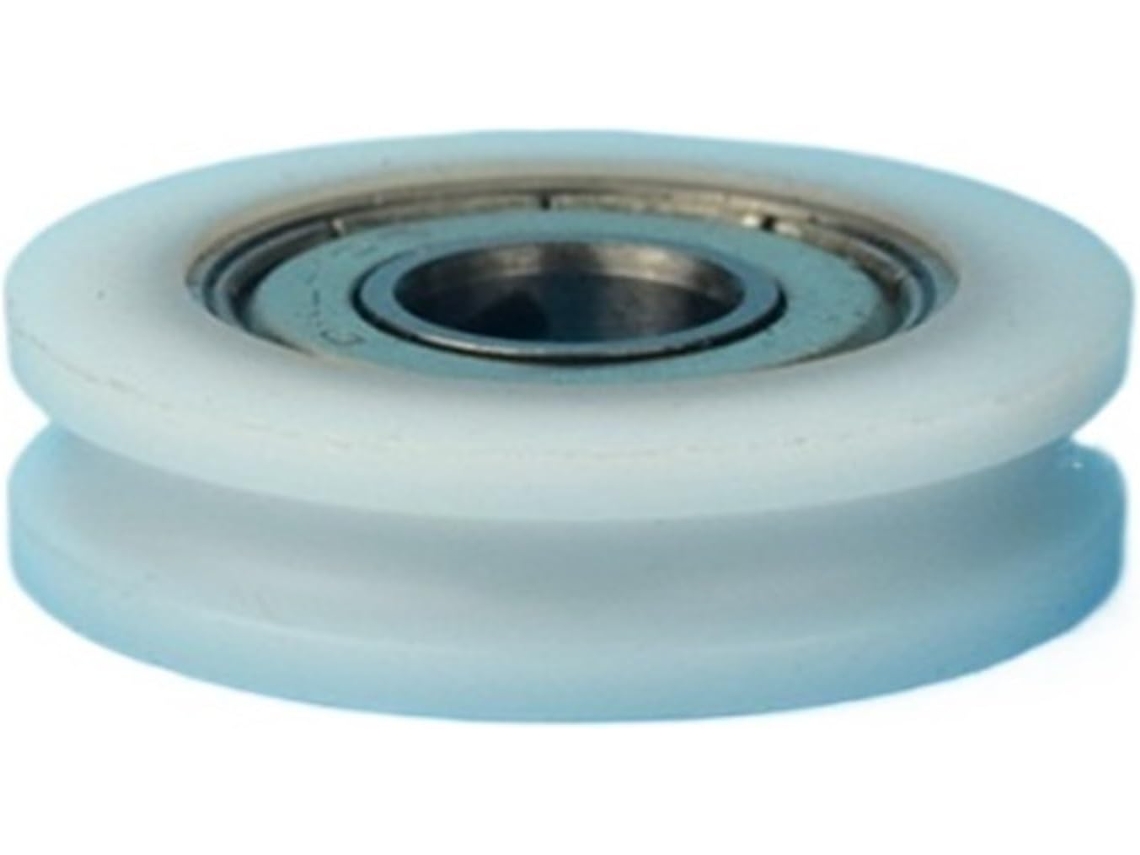 1-roda Redonda De Nylon E Plástico Com Ranhura Em U, 10x35x9 Mm, Com Rolamentos Para Portas E Janelas