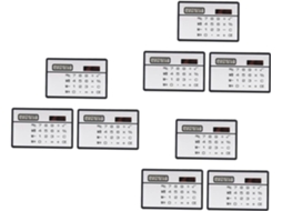 Conjunto Com 3 Calculadoras Solares Portáteis Ultracompactas Para Escritório E Estudantes, Cores Sor Gokoco