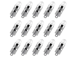 Luzes Led Mini com Bateria para Lanternas Balões Decoração de Festas Branco Quente (15 Unidades) | S/MARCA