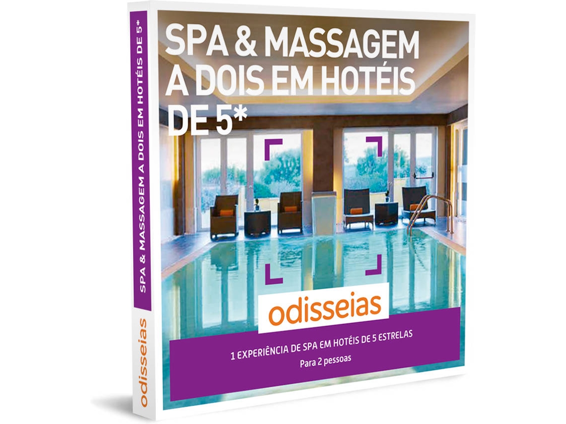 ODISSEIAS Pack Presente - Spa & Massagem a Dois em Hotéis de 5* | Experiência de Spa para 2 pessoas