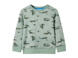 Sweatshirt Para Criança Cor Caqui-claro Mesclado 140