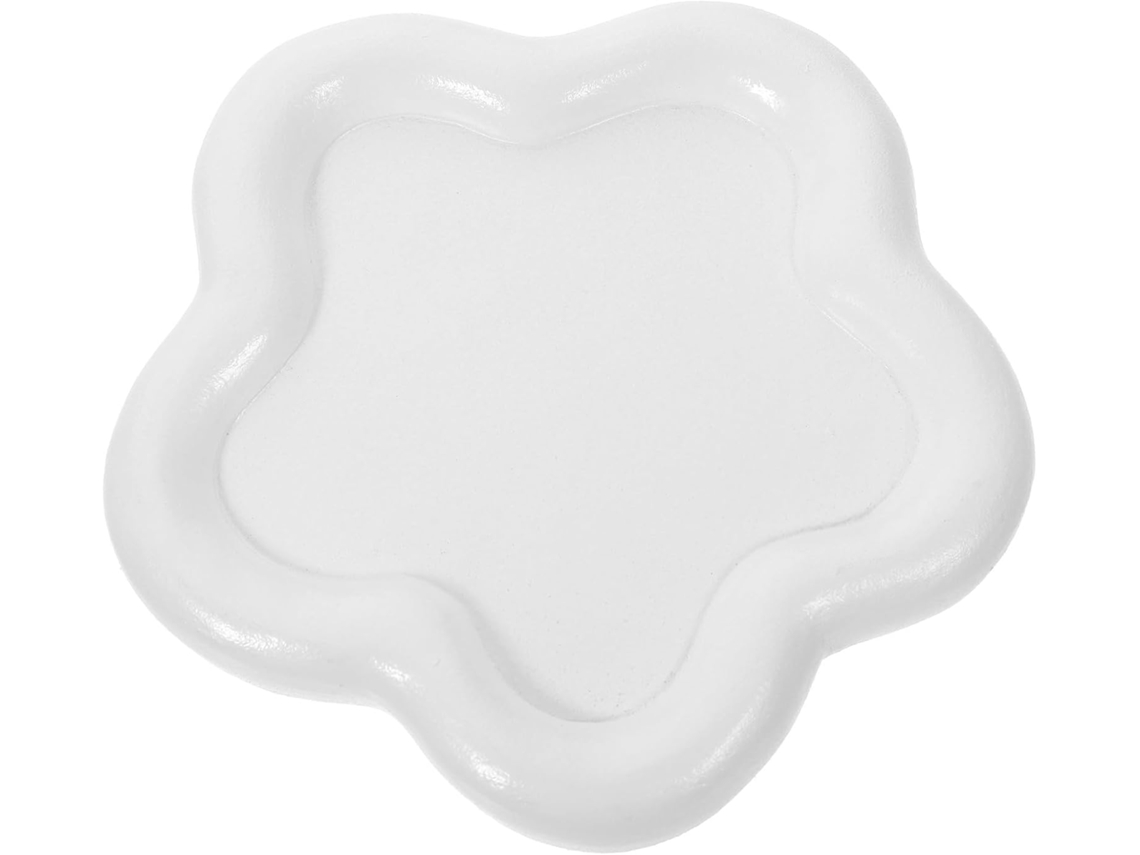 Bandeja Joias Resina Branca Decorativa Formato Ideal Organizar Exibir Penteadeira Leve Flor Suas Mesa GOKOCO