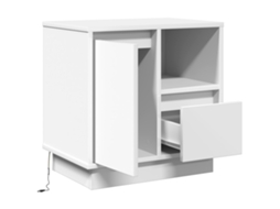 Conjunto 1 Mesa-de-cabeceira Vidaxl Branco Derivados De Madeira (50 X 34,5 X 50 Cm.)