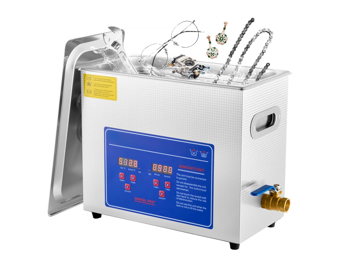 Máquina De Limpeza Ultrassônica 6l Com Aquecimento, Tela Digital E Temporizador Tekmaquinas