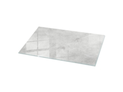 Vidro Para Mesa Retangular Espelharte (100x50 Cm - Textura De Concreto Com Arranhões - Cinza)