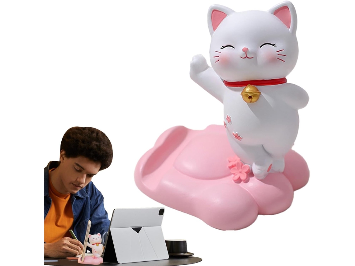 Suporte Para Celular Fofo Com Desenho De Gato - Suporte Antiderrapante Para Celular Para Decoração De Mesa.
