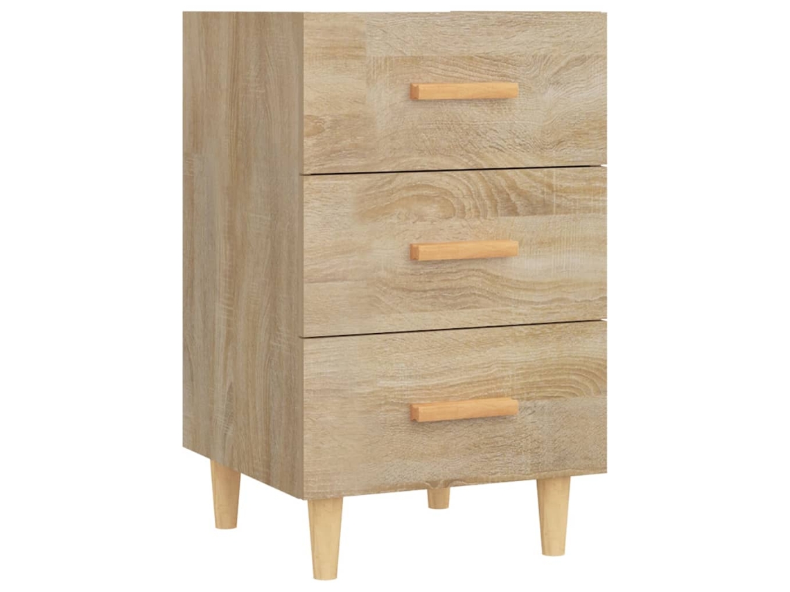 Mesa de cabeceira Carvalho Sonoma MAISON EXCLUSIVE 40x40x66 cm em madeira derivada de carvalho