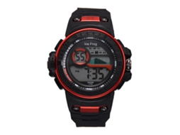 Relógio masculino estilo casual com pulseira de silicone à prova d'água, vermelho