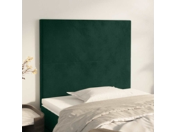 Vidaxl Cabeceira Verde Escuro 80x5x118/128 Cm Veludo