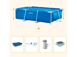 Intex Piscina Com Estrutura Retangular - 300x200x75 Cm - 5-peças S73
