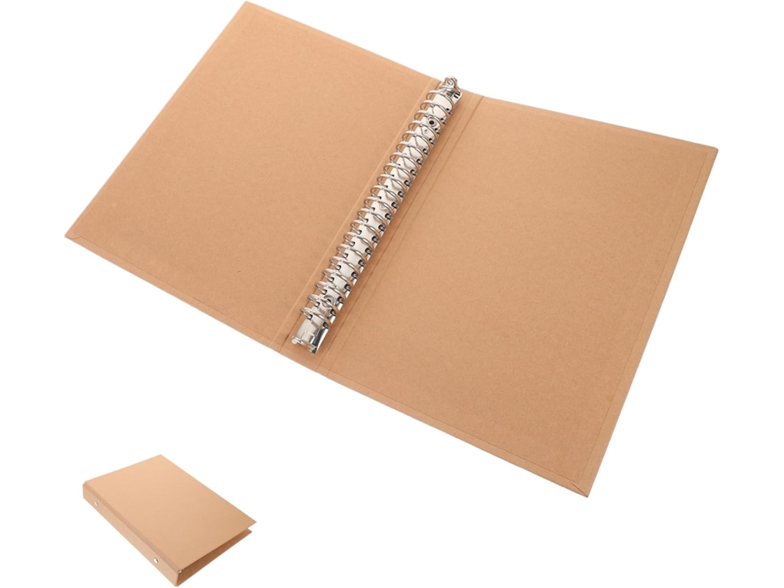 De Caderno Recarregável Em Papel Kraft Com Fecho, Organizador De Mesa, Capa Protetora Para Anotações Gokoco