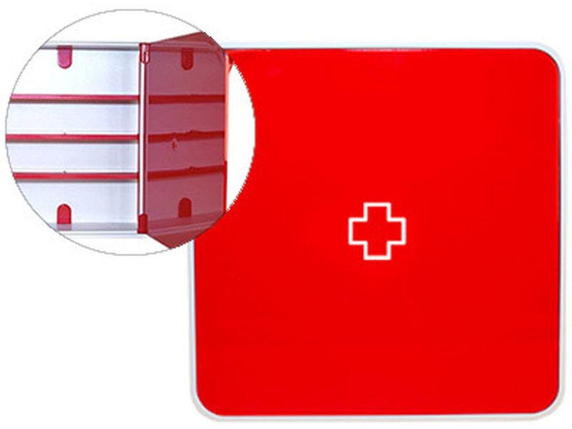 Organizador Paperflow Plástico 3 Estantes para Medicamentos 320X70X320mm Vermelho